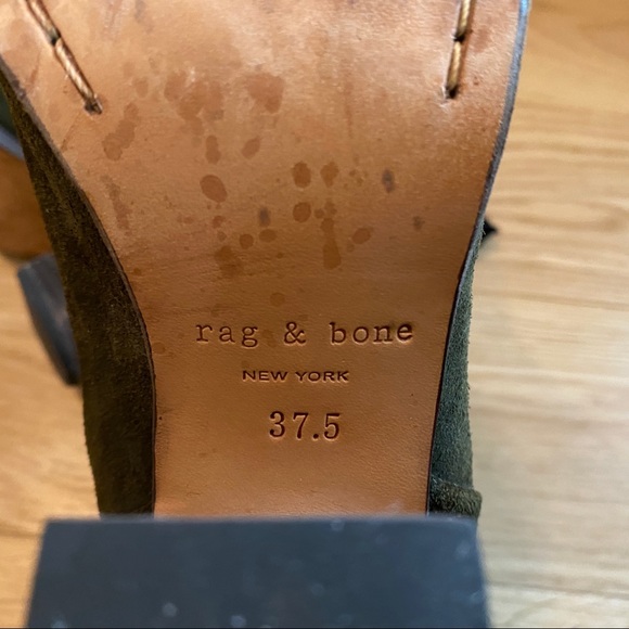 Rag & Bone 37.5 Hunter Green Suede - Picture 7 of 10
